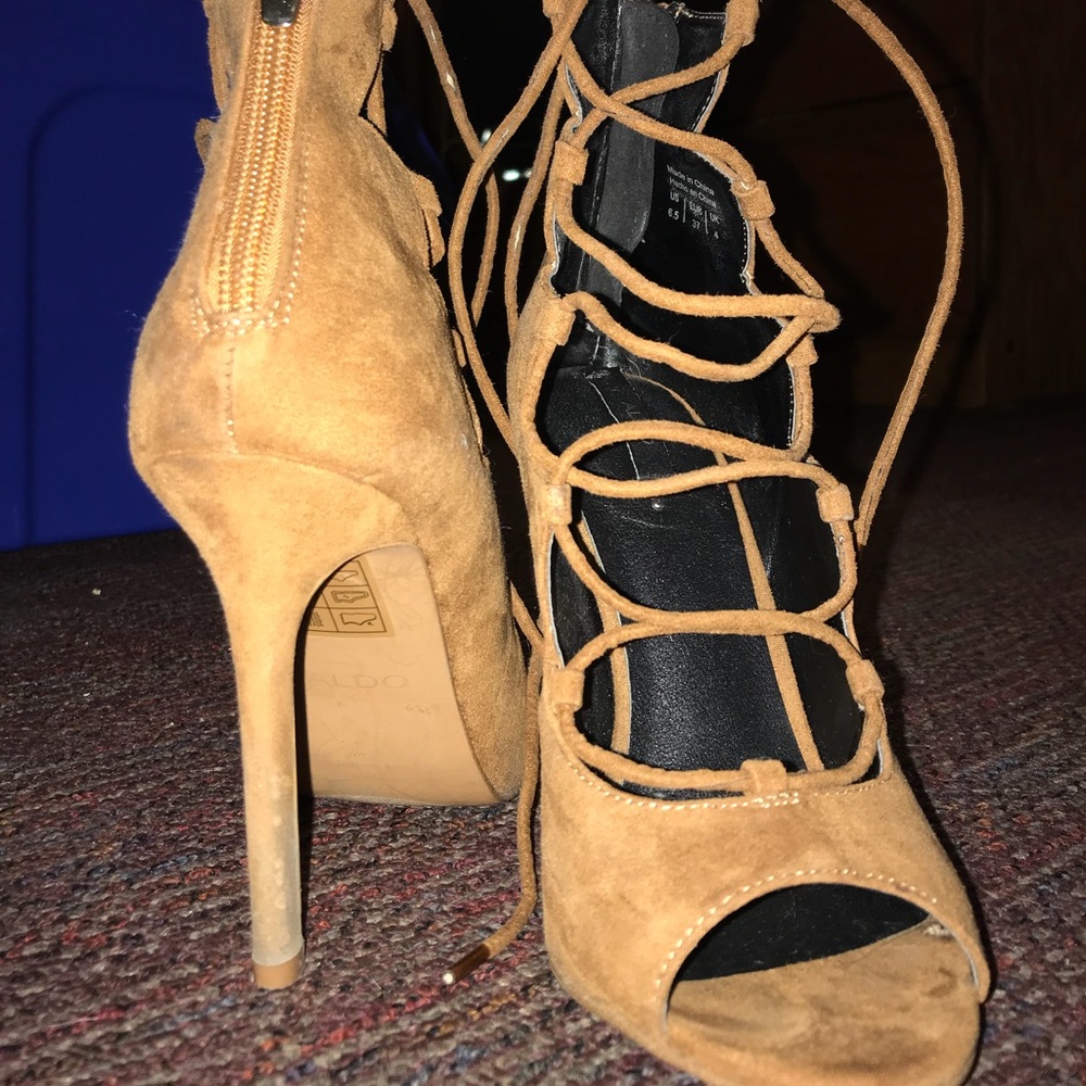 Aldo Brown Suede Heels